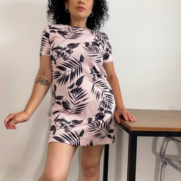 Forever 21 Women’s S Y2K Pink Floral Midi Short Sleeve Dress - Picture 1 of 5